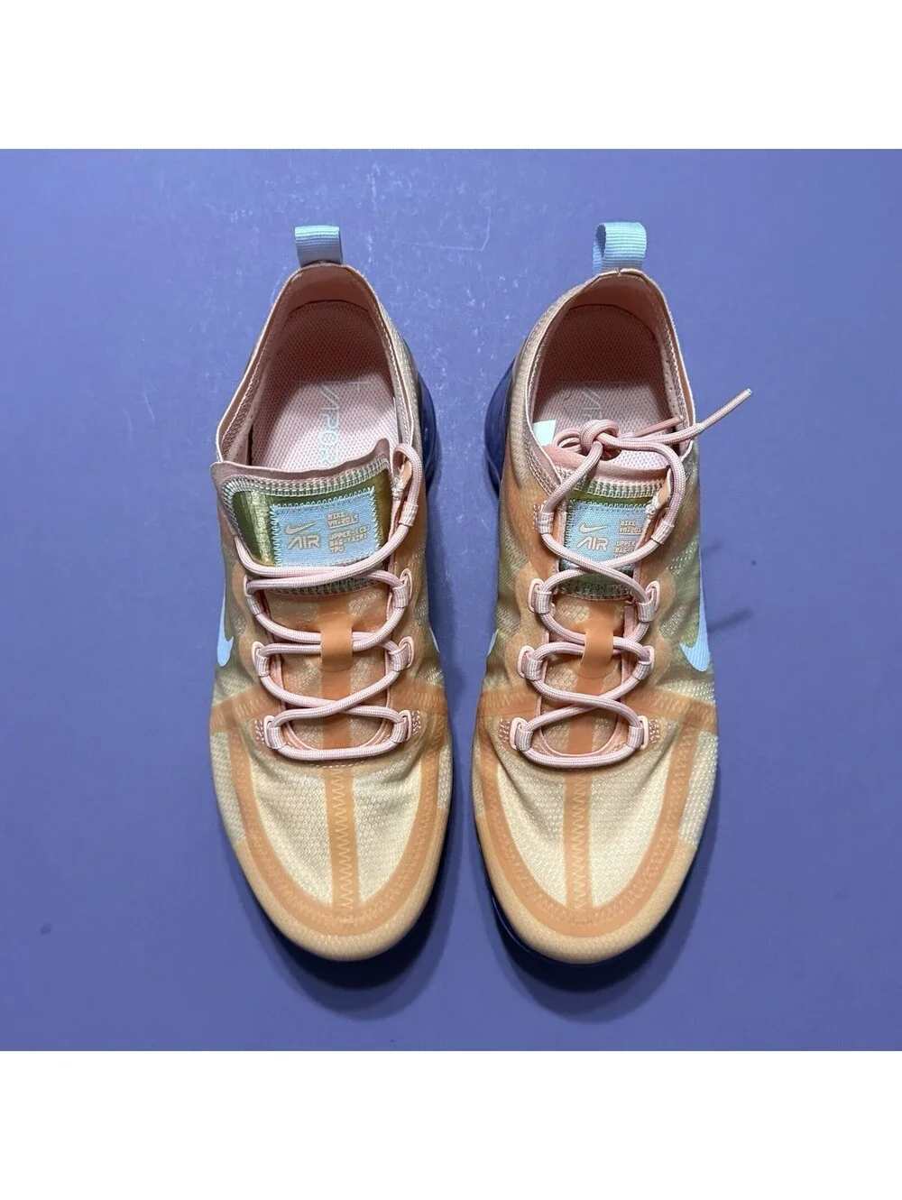 Nike Air VaporMax 2019 Running Shoes Bleached Coral AR6632-603 Women’s Size 9.5